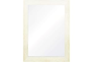 CHELY INTERMARKET, Espejo nordico Pared 60x80cm (72x92cm) Blanco-Nordico/Mod-110 / Ideal para peluquerías, salón, recibidor, Comedor, Dormitorio y oficinas. Fabricado en España. Madera Maciza.