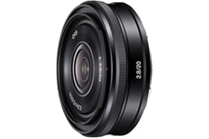 Sony SEL-20F28 Weitwinkel-Objektiv (Festbrennweite, 20 mm, F2.8, APS-C, geeignet für A6700, A6600, A6400, A6100, ZVE10, E-Mount) schwarz