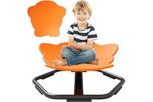 FAYDUDU Elephant Swivel Chair for Kids - Sensory Spinning Carousel Chair for Autism, Boys & Girls (Orange)