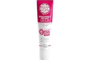 Pulpe de Vie - Dentifrice Certifié BIO Magic Kiss 75ml - Enfant dès 4 ans - Anti-gaspi ! Framboise - Goût Fruits Rouges - Naturel & Protecteur