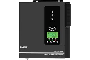 Anern 1500W Hybrid Wechselrichter Solar 24V DC auf 220V/230V AC mit 80A MPPT Solarregler Max. PV-Eingang 150V, Arbeit mit 24V Blei-Säure und Lithium Batterien