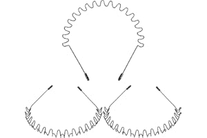 WILLBOND 3 Packs Unisex Hair Band Metal Hair Hoop Black Spring Non-Slip Men Women Sports Fashion Headwear (Spring Wave)