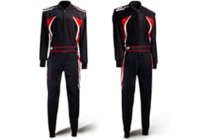 SPEED RACEWEAR Speed Kart Overall 3-farbig - Kartoverall Detroit HS-3 schwarz weiß rot