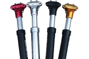 GANOPPER Seat Post Spring-Loaded 27.2/28.6/30.0/30.4/31.6/33.9/34.9 350 mm Aluminium with Converter for MTB BMX Mountain Bike Road Bike E-Bike