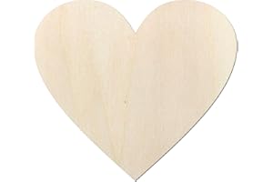 Kleenes Traumhandel Cuore in legno tipo 4, a forma di cuore, ideale come decorazione a forma di cuore per matrimonio, da dipingere (224 x 200 mm)
