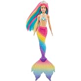 Barbie Dreamtopia Color Changing Magic Mermaid, Rainbow Color Hair, Color Changing Feature with Water, Ages 3-7