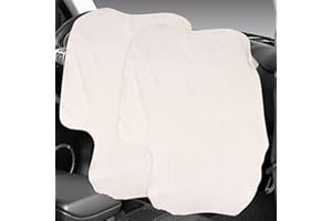 TALIFOCA 2 Pezzi Pelle di Daino per Auto,60x40 cm Naturale, Moto, Grande Professionale, Panno per Pulizia Asciugatura Premium Camoscio Vera per Finestra Specchio Vetro