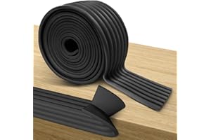 ‎RANJIMA RANJIMA Kantenschutz Selbstklebend,Kantenschutz Baby Schaumstoff,5M Weichem Extra Breit Klebe Eckenschutz Baby Schaumstoff Kantenumleimer Selbstklebend Tischkantenschutz für Verschiedene Möbel,Schwarz