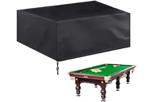 GEBIN Housse De Table De Billard, 7 Ft/8 Ft/9Ft Protection Couverture Complète Housse Billard, Housse De Meuble Indéchirable étanche Protection De Billard pour Table De Billard
