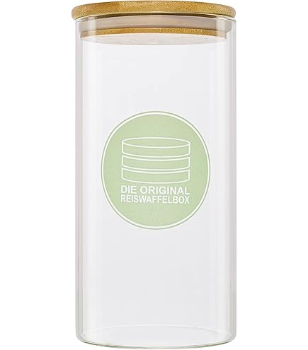 Boîte Conservation élégante Boîte à Riz Verre Bambou Hermétique - Conservation 1kg Riz Design élégant Cuisine Boîte Hermétique Cuisine