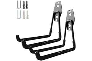 PYBTOOL Garagenhaken, robuste Garagen-Aufbewahrungshaken für Mehrzweckzwecke, Stahl-Wandmontagehaken, Gartenwerkzeug-Aufbewahrungsorganisator (Medium U 2 PC)