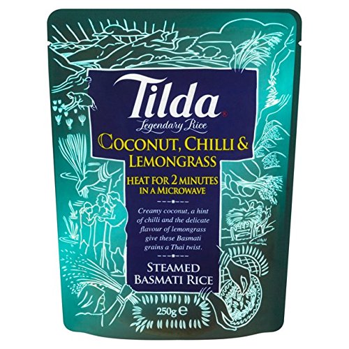 Preisvergleich Produktbild Tilda Basmati Gedämpfte Kokos-Chilli & Lemongras 250g