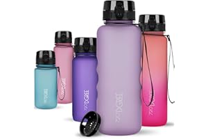 720°DGREE Borraccia 1,5 Litri “uberBottle“ +Setaccio, softTouch - Senza-BPA, Prova di Perdite - Bottiglia XL, Borracce Acqua Sportiva per Palestra, Studio Fitness, Gym, Workout, Escursioni, Università