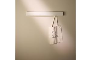 DESIGNFABRIK HAMBURG Design Amburgo Appendiabiti da parete design I Attaccapanni da muro I Appendiabiti ingresso I Accessori d'ingresso da parete I Appendi abiti per muro con ganci nascosti in metallo | Nero 80 cm