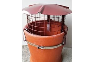 STOVEMAESTRO Saver Terracotta Bird Guard Chimney 150mm-250mm Internal Diameter. for Wood Log Burners and multifuel stoves