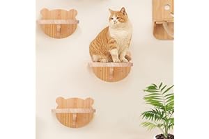 CUYACILI 1 Pièces Mur d'escalade pour Chat Escalier pour Chat Mural Mur d’Escalade Mont Escalier en Bois Poteaux Marches Intérieur Sauter Meubles pour Animaux de Compagnie