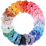 JRCURE 10 Elastici Scrunchies Velluto e seta Vsco Girl Fasce Multicolore Capelli Donna Bambina Ragazza Accessori Assortiti Mo