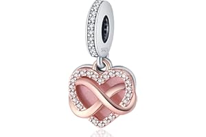 HappyStar Mom Love You Always Charms, srebro wysokiej próby 925, odpowiednie do bransoletek marki Pandora, dla kobiet, wisiorki, koraliki, dla kobiet, prezent na Dzień Matki