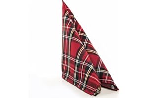 TextilDepot24 12 sztuk serwetek 30 x 30 cm w szkockiej kratce - obrus Tartan - serwetki bieżnik w kratkę (30 x 30 cm - 12 sztuk)