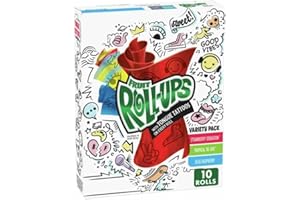 · CANDYBOX · CANDYBOX Betty Crocker Fruit Roll Up - Frucht-Snacks - Fruchtrollen für Kinder und Erwachsene - Fruchtgummi- Fruchtgelees - Geschmack Erdbeere, Tropical und Himbeere - 1 Stück, 141g