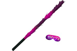 Boogie Woogie Pinatas Pink Purple Stick and paper Mask