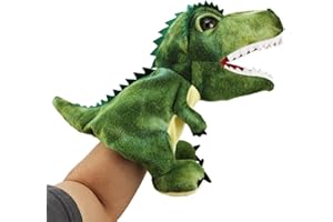 UPOSAO Pupazzo Di Mano Di Dinosauro Puppet Animale Guanti Da Animali Cartone Animato Dinosauro Testa Burattino a Mano Peluche Bambola Per Bambini Storytelling Gioco Di Ruolo