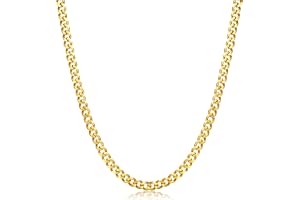HARJJME Halsband män silver guld svart rostfritt stål kedja män kvinnor figurkedja pansarkedja kubansk kedja för män pojkar 3/6 mm bred vattentät smycke present