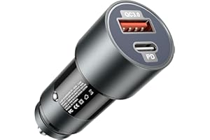 PIPIKA Zapalniczka samochodowa Adapter USB C 12 V USB Samochód PD i QC3.0 Ładowarka samochodowa USB Adapter ładowarki samochodowej z iPhonem 16 15 Pro S23 S24 (Zapalniczka USB C)