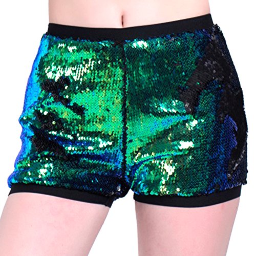 Women’s Color Changing Sequin Shorts Fancy Dance Hot Pants Costumes