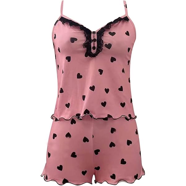 Nuisette Femme Satin Pyjama Femme Satin Floral Nuisette Et