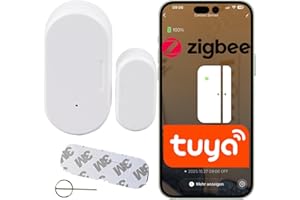 Sone Smart One Zigbee Fensterkontakt Türsensor Smart Home – Mini Tür- & Fenstersensor – Zigbee Türsensor kompatibel mit Tuya Smart Life – CR2032 Batterie – WLAN Benachrichtigung – Alexa fähig