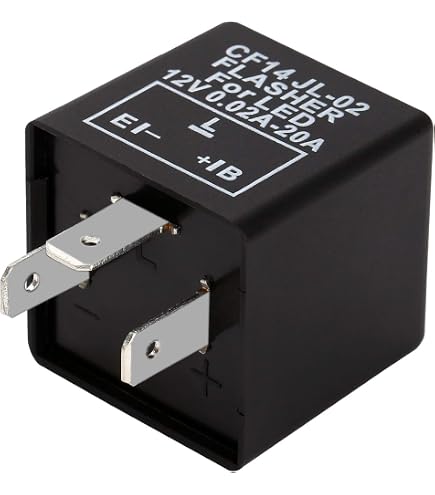Relè Lampeggiatore Universale A LED 12V Modello CF13 - 3 Poli, 0,02-20A, Carico Indipendente Per Veicoli Asiatici (Piedinatura BLE)