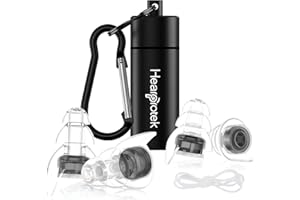 Hearprotek Tapones oidos ruido,2 pares silicona tapones antiruido concierto reducción ruido con cordon-protector auditivo para Músicos moto estudiar trabajo avion percusion festival discoteca autismo