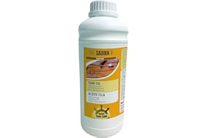 SADIRA | Aceite de Teca 1 L. | Aceite de Madera Seca, Especial Barcos | Protege y nutre contra la Humedad