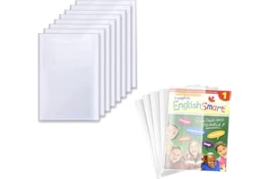 SEMINISMAR Protège-cahiers Lot de 8 protège-cahiers transparents format A4 Livre Protection Film Etui De Protection Transparent