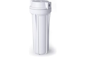 Vaso 10″ Blanco Rosca 1/4″ para BbBasic y EUR-35. Fabricado en Polipropileno reforzado, estudiado para evitar fugas de agua. Vaso porta filtro de recambio osmosis inversa. Bbagua.
