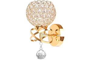 PETITES ECREVISSES Lampada da Parete Moderno Cristallo Applique da Parete E27 Industriale Lampadario Da Soffitto Creativa Per Corridoio Scale Ingresso Camera da Letto per Bambini (Rame)