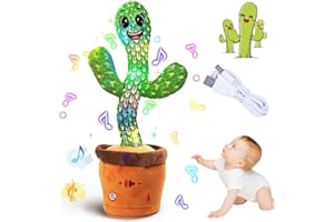 Nhcuijun Talking, Singing, Dancing Cactus Toy, 120 Songs, Multi-Button Adjustment, Repeats What You Say, Children's Interactive Entertainment Companion