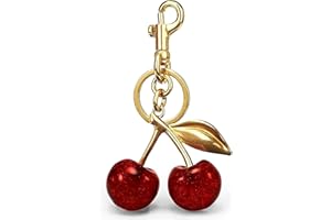 CRIZAOR Cherry Keychain Bag Purse Charms For Handbags Cherry Accessories Mothers Day Birthday Ideas