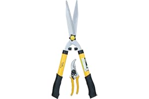 AB TOOLS-GREEN BLADE AB Tools Heavy Duty Pruning Shears + Hedge Shears Gardening Set Cutters Trimmers 2pc