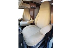 Bremer SITZBEZÜGE Housses de siège pour Pilote - Compatible avec Camping-Car, Camping-Car, Camping-Car, Ducato, conducteur et Passager - 827 - Beige