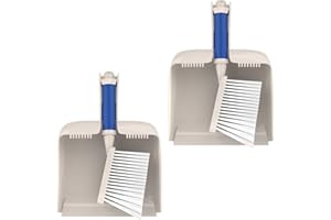 Nirox Ensemble de 2 Pelle et balayette Gris - Ramasse poussière pour un nettoyage sans effort - Ramassette et balayette polyvalent applicable - Balai et pelle à poussière peu encombrants