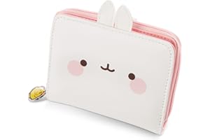 NICI 47757 Geldbeutel Molang mit 2D Ohren 12x9,5cm, WEIß