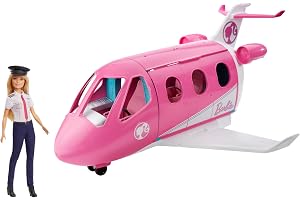 Barbie Dreamplane Förvandlingsbart lekset med docka, säten som går att luta bakåt och fungerande handbagagehyllor, dessutom m