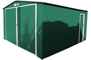 GUARDINI S P A GARDIUN KIS12963 Garage Métallique Norfolk 16 m² Extérieur 420 x 380 x 232 cm Vert