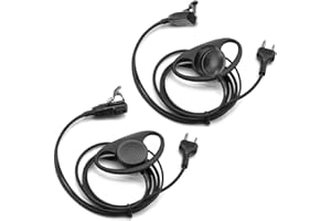 NEWASHAN 2X Oreillette Talkie Walkie D-Style Casque Écouteur Compatible avec Midland Radio Alan 42 CT-590S G7 G7Pro G8 G9 G9Pro M24 M24 Plus M48 M99 G6 XT G7 XTR GXT LXT XT30 XT50 XT60 XT70