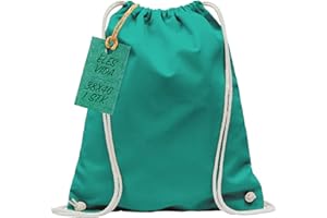 ELES VIDA Torby gimnastyczne z naturalnej bawełny, torba sportowa Plecak z tkaniny Płócienna torba z płótna jutowego z certyfikatem Oeko-Tex