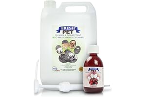 Trade Chemicals Fresh Pet eco-Refill Kennel Disinfectant 250ml w/Empty 5L + Pump (CHERRY)