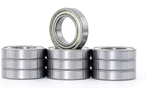 XiKe 10 szt 608ZZ Uszczelnione łożyska kulkowe 8x22x7mm, Wstępnie nasmarowane/stal chromowa/podwójne uszczelki metalowe, 608-2Z Miniaturowe łożyska kulkowe poprzeczne profonde.