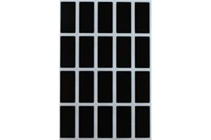 Royal Green Adesivi Rettangolari Colore Nero 40 MM X 19 MM - Etichette Adesive Multiuso (4 CM X 1,9 CM) per Bambini, Scuola, Ufficio, Archivio E Documenti - Confezione Da 100 Pezzi